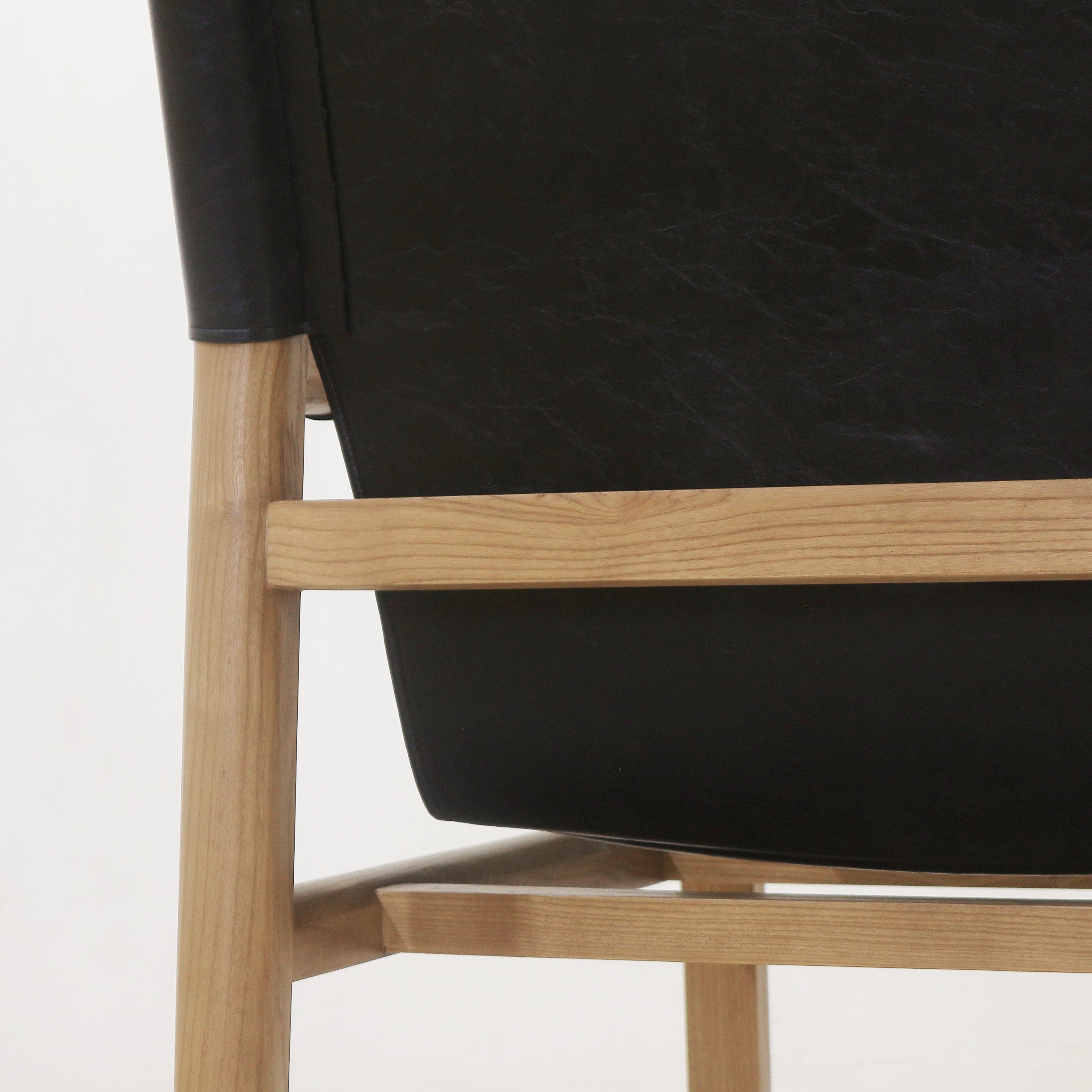 Toronto Leather & Teak Lounge Chair Teak