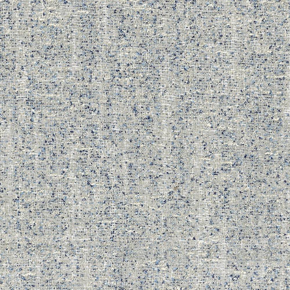 Close-up of neutral beige woven sofa upholstery fabric in a polyester-cotton-viscose blend, showing subtle blue flecks and a textured contemporary weave.