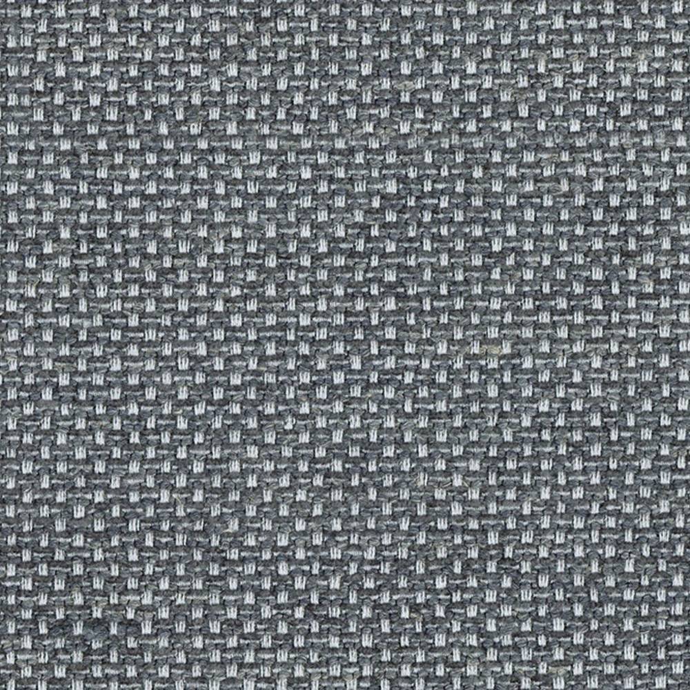 Close-up of a neutral beige-grey woven upholstery fabric swatch showing a tight basket-weave texture; composition 72% polyester, 15% viscose, 8% acrylic and 5% linen, suitable for sofas.