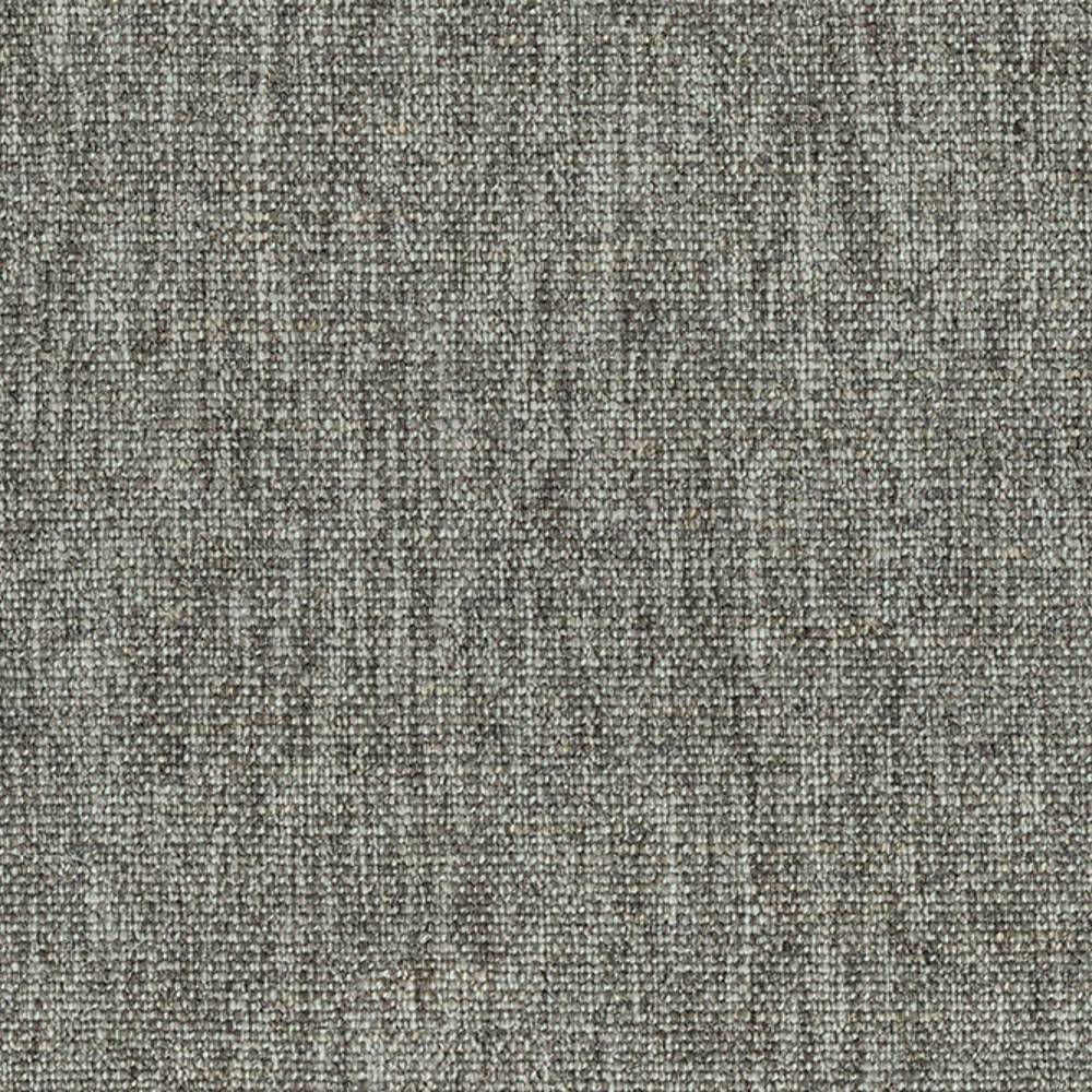 Close-up of neutral beige woven upholstery fabric, a linen-blend (5% linen, 10% rayon, 35% acrylic, 50% polyester) showing a tight textured weave suitable for indoor sofas.