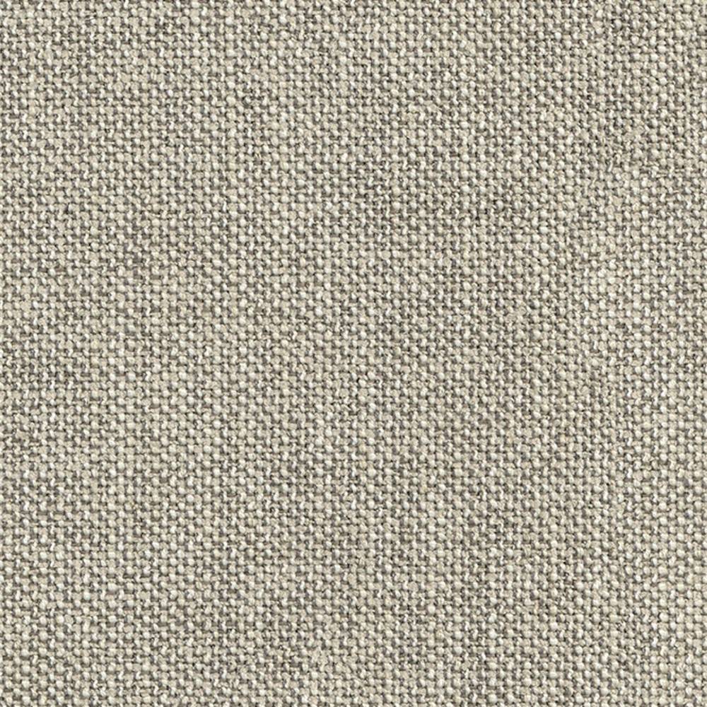 Close-up of a neutral beige woven upholstery fabric swatch showing a textured basketweave appearance, ideal for contemporary and modern sofas; composition includes cotton, rayon, wool, acrylic and triacetate.