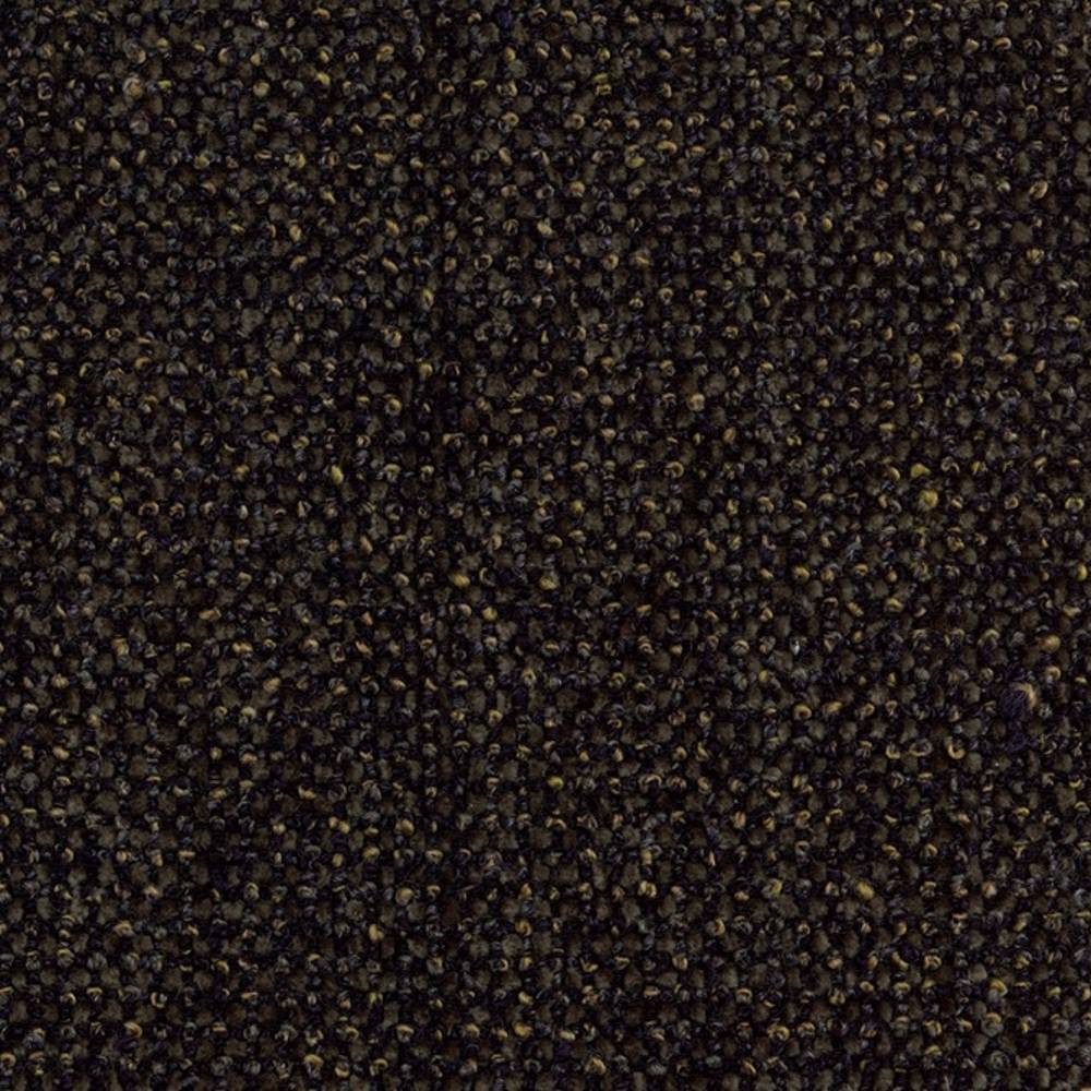 Close-up of dark brown boucle-look upholstery fabric showing tight looped texture with subtle tan flecks; 30% wool, 42% acrylic and 28% triacetate blend, ideal for modern sofa upholstery.