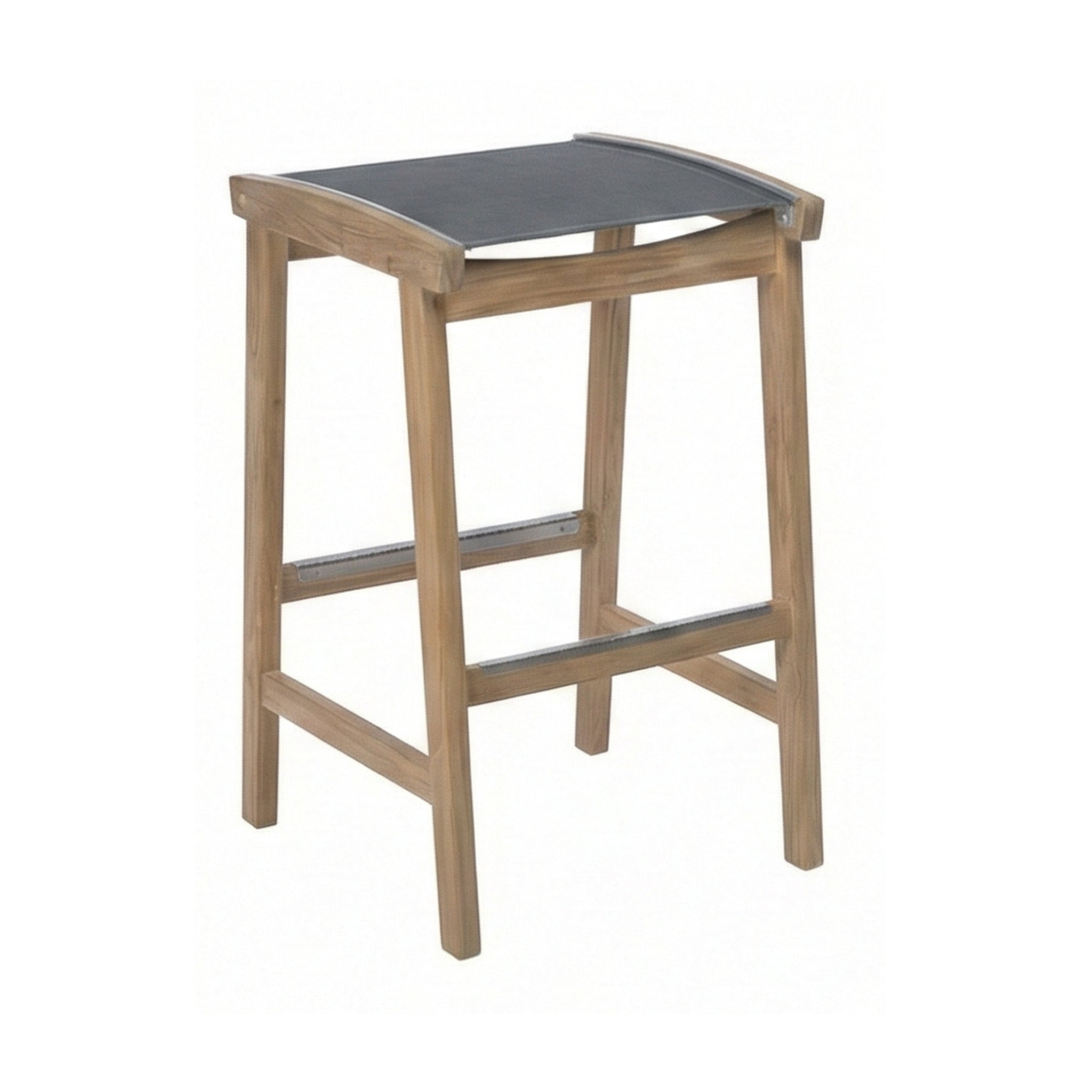 Clement Backless Teak Outdoor Bar Stool