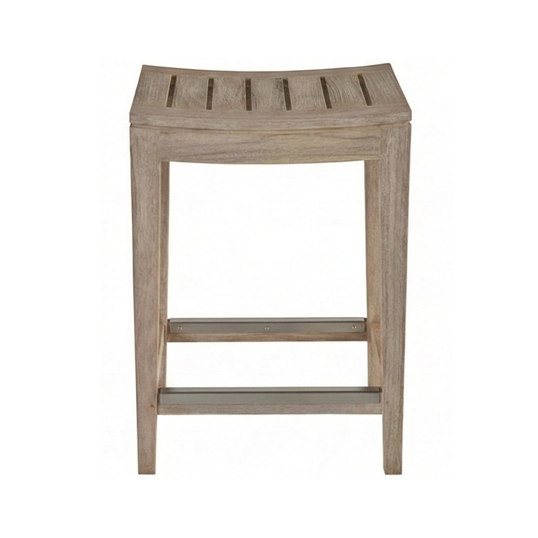 Dominique Backless Teak Outdoor Bar Stool
