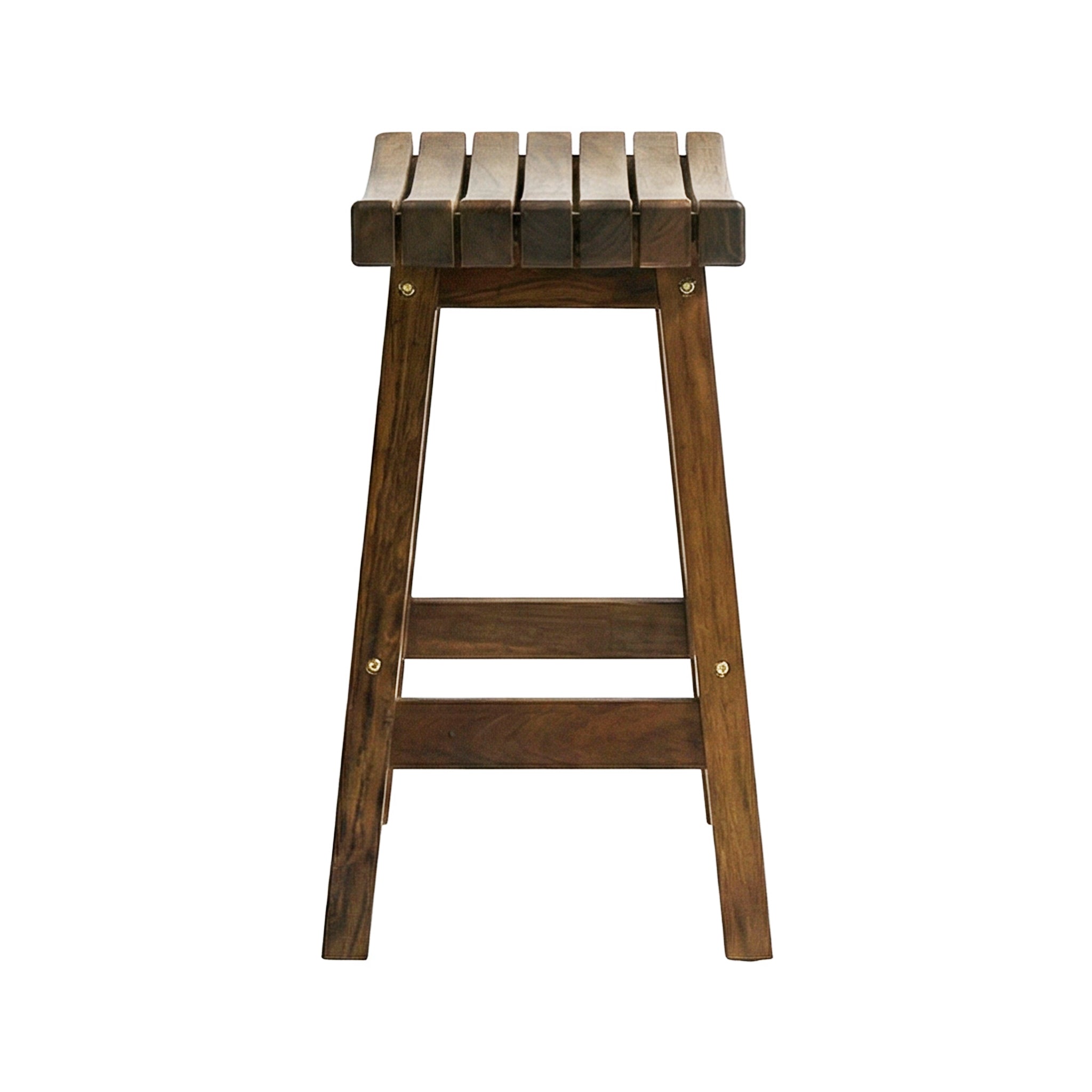 Gregoire Backless Teak Outdoor Bar Stool