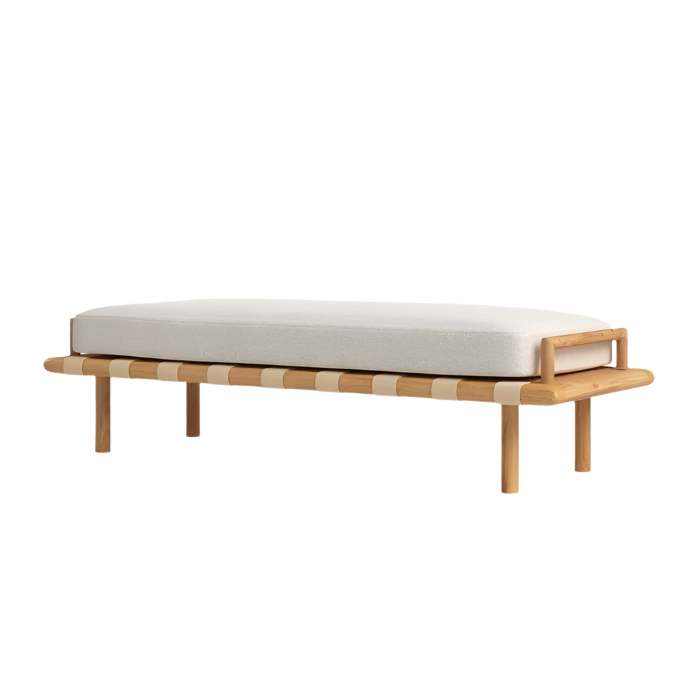 Custom Mosely Boucle End of Bed Bench Seat - INTERIORTONIC