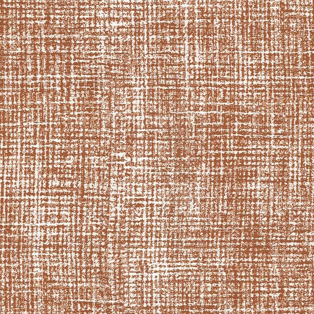 Close-up of terracotta and white crosshatch upholstery fabric with a textured woven look, 100% polyester suitable for contemporary sofas and modern interior seating.