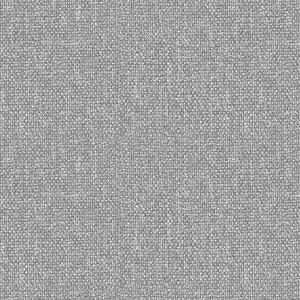 Close-up swatch of light gray 100% polyester woven upholstery fabric showing a tight, subtle basket-weave texture ideal for sofas.