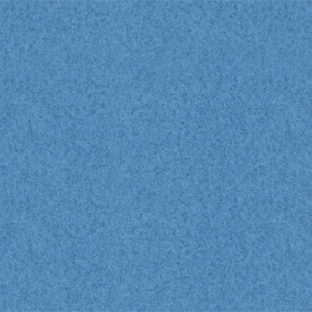 Close-up of a blue mottled upholstery fabric swatch in 100% polyester, showing a soft, fine textured surface suitable for sofa and office upholstery.