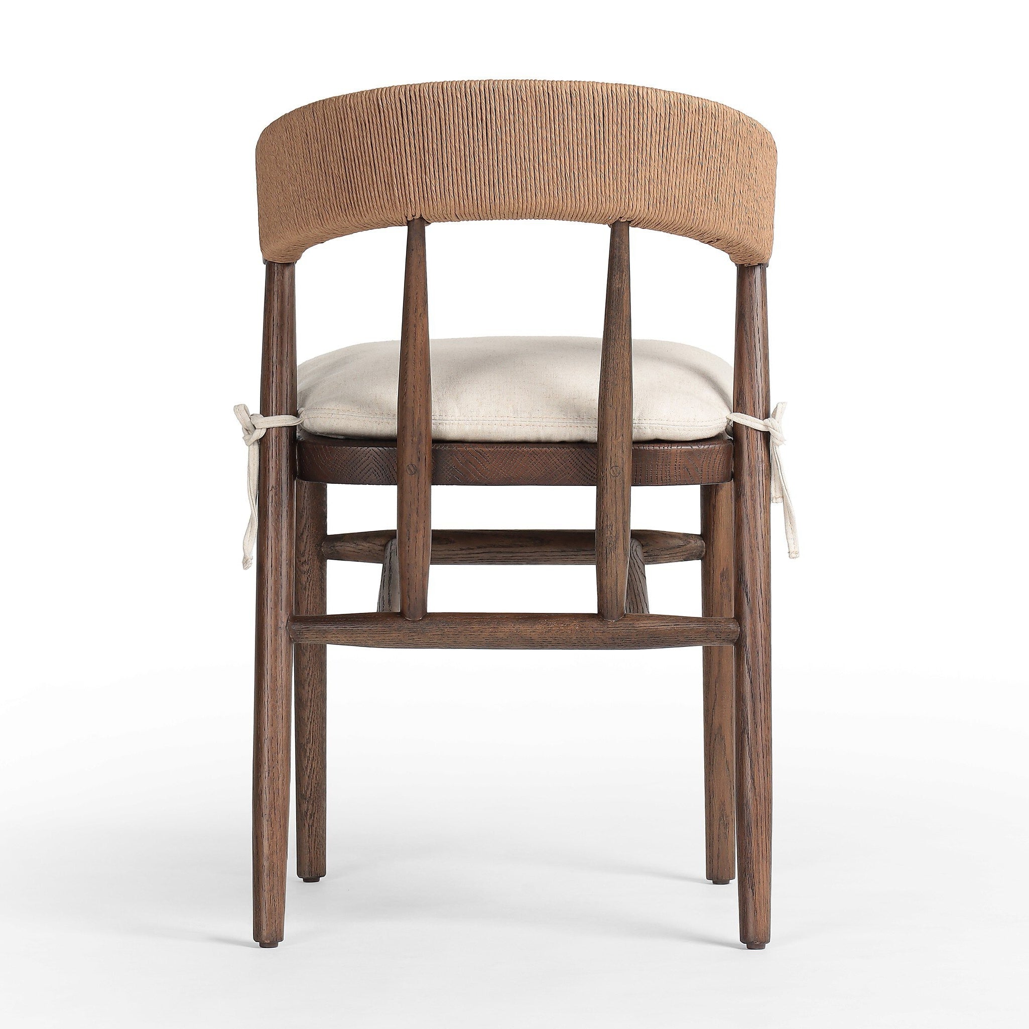 Harmonie Dining Chair with Cushioned Seat and C-Back in Rope