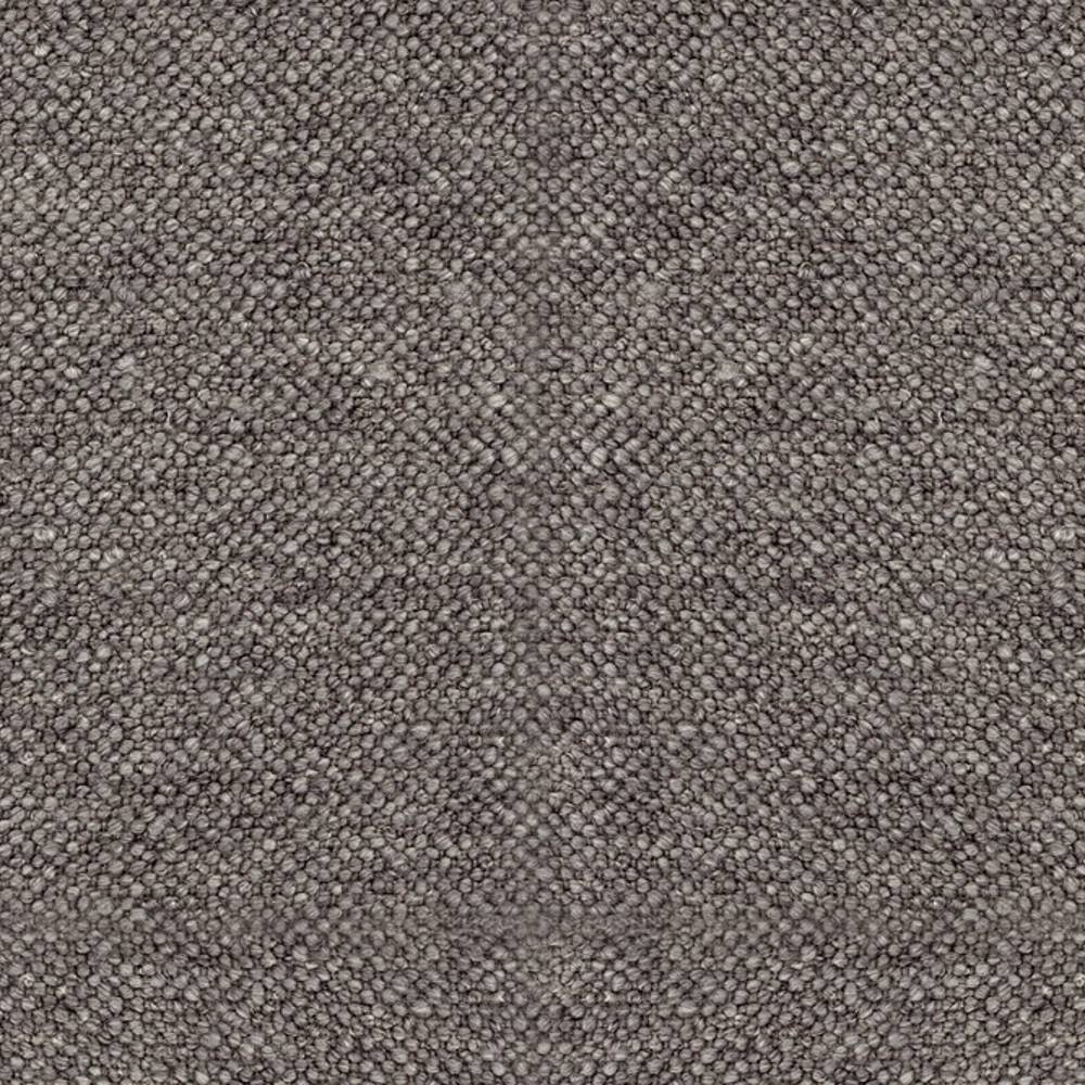 Close-up of taupe-beige tight-weave boucle upholstery fabric showing dense small loop texture; 30% wool and 43% acrylic with linen and rayon accents for durable indoor sofa upholstery.