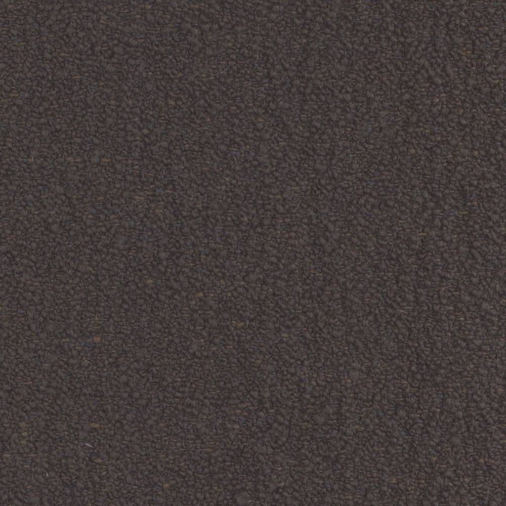 Close-up of dark brown felted wool-look boucle upholstery fabric showing dense, pebbled texture; wool-acrylic blend ideal for durable indoor sofa upholstery.